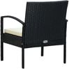 vidaXL Gartenstuhl mit Kissen Poly Rattan Schwarz 45795 Bild 4