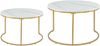 Couchtisch Christchurch 2er Set Marmoroptik, Weiß/Gold [en. casa] Bild 4