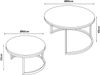 Couchtisch Christchurch 2er Set Marmoroptik, Weiß/Gold [en. casa] Bild 3