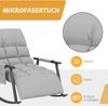 Relaxsessel Verstellbare Rückenlehne & Fußteil Mikrofaser Seitentasche Schaukelstuhl Grau Bild 3