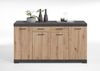 FMD Möbel - BRISTOL 4 XL - Kommode m. 4 Türen u. 2 SK - melaminharzbeschichtete Spanplatte - Matera / Artisan Oak - 160 x 89,9 x 49,9cm Bild 2