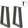 vidaXL Couchtischbeine V-Form 2 Stück Anthrazit 28x(42-43,3) cm Stahl 4012542 Bild 3