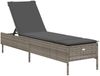 vidaXL Sonnenliegen mit Auflagen 2 Stk. Grau Poly Rattan 3261589 Bild 4