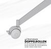 bümö Klapptisch Buche 160 x 80 cm klappbar & fahrbar, klappbarer Schreibtisch auf Rollen, Klappschreibtisch, Tisch klappbar, Klappbarer Tisch, Klapptisch Holz-Platte, Gestell stabil aus Metall, KF16-6 Bild 5
