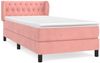 vidaXL Boxspringbett mit Matratze Rosa 90x190 cm Samt 3127648 Bild 2