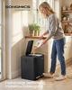 SONGMICS Abfalleimer 2 Fächer, Mülleimer 2 x 15 L, Tretmülleimer Softclose-Deckel, Küche, herausnehmbare Inneneimer, schwarz Bild 2