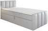 A&J MöbelLand GmbH Boxspringbett Einzelbett FUNI mit Bettkasten, Topper und gepolstertem Kopfteil. (Boxspringbett mit Bettkasten und gepolstertem Kopfteil. Inclusive Topper !, TOP ANGEBOT), Länge 216 cm Höhe 106 cm Bild 5