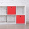 Relaxdays 6 x Aufbewahrungsbox Stoff rot Bild 2