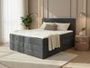 Boxspringbett Mollo XL mit 2 Bettkästen und Topper, mit Taschenfederkern- und Bonellfederkernmatratze, Doppelbett, Polsterbett aus Cordstoff mit Stauraum (Graphit (Tilia 90), 140 x 200 cm) Bild 1