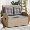 vidaXL Gartenbank Beige Poly-Rattan 3394461 Bild 3