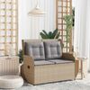vidaXL Gartenbank Beige Poly-Rattan 3394461 Bild 1