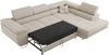 Ecksofa L-Form Couch mit Schlaffunktion und Verstellbare Kopfstützen - GUSTAW - Creme Boucle - Rechts Bild 4