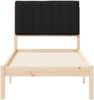 vidaXL Bettgestell mit gepolstertem Kopfteil Schwarz 75 x 190 cm 878091 Bild 5