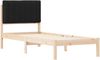 vidaXL Bettgestell mit gepolstertem Kopfteil Schwarz 75 x 190 cm 878091 Bild 4