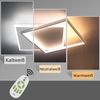 ZMH LED Deckenleuchte Dimmbar Deckenlampe Wohnzimmer - 44W Wohnzimmerlampe Modern im Quadratisch Design Schlafzimmerlampe Weiß Dimmbar mit Fernbedienung für Büro Küche Esszimmer - 44 * 40CM Bild 2
