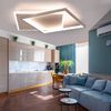 ZMH LED Deckenleuchte Dimmbar Deckenlampe Wohnzimmer - 44W Wohnzimmerlampe Modern im Quadratisch Design Schlafzimmerlampe Weiß Dimmbar mit Fernbedienung für Büro Küche Esszimmer - 44 * 40CM Bild 4
