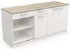 habeig Küchenbuffet Küche Kompaktküche Küchenschrank variabel Singleküche Unterschrank Breite 180cm Bild 4