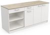 habeig Küchenbuffet Küche Kompaktküche Küchenschrank variabel Singleküche Unterschrank Breite 180cm Bild 5