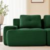 Flieks 3-Sitzer Sofa, Modular Schlafsofa, Tiefsofa mit 3 Kissen, Cord, Grün Bild 5