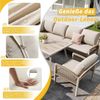i@home Gartenlounge-Set, (5-tlg), L-förmiges Gartensofa für 8 Personen, 1 Tisch & 2 Sesseln, Wetterfest Bild 2