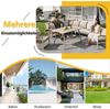 i@home Gartenlounge-Set, (5-tlg), L-förmiges Gartensofa für 8 Personen, 1 Tisch & 2 Sesseln, Wetterfest Bild 4