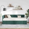 vidaXL Eckbettgestell mit Matratze mit Kopfteil 2 pcs Grün Samt 3393930 Bild 3