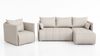Wohnero24 NESSA Ecksofa mit Schlaffunktion 206x140 cm & Bettkasten – L-Form Couch Creme 218x152 cm Bild 4