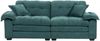 2-Sitzer Sofa aus Chenille mit tiefem Sitz, 214 x 89 x 93 cm, Grün Bild 5