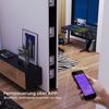 EE EUREKA ERGONOMIC Gamingtisch Höhenverstellbarer Glas Schreibtisch mit RGB 110X60 cm, MAX. Load:90kg (Packung, 1-St, Modern Gaming Tisch), mit Musik Sync, APP Steuerung, Kopfhörerhaken, Getränkehalter, Mauspad Bild 3