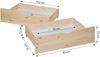 Holzbett 100x200 mit Bettkasten 2er Set Holzbettrahmen Palettenbett Einzelbett Bett Massiv Holz Jugendbett Gästebett Lattenrost Bild 4
