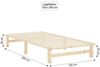 Holzbett 100x200 mit Bettkasten 2er Set Holzbettrahmen Palettenbett Einzelbett Bett Massiv Holz Jugendbett Gästebett Lattenrost Bild 3