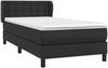 vidaXL Boxspringbett Matratze, Härtegrad: H2, Kunstleder Schwarz 90x200 cm Bild 3