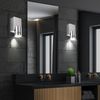 2er Set LED Wandleuchte, Alu gebürstet, L 4 cm Bild 2
