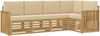 vidaXL Outdoor-Sofagarnitur 5 pcs Weiß und Beige 247 x 128,5 x 73 cm 3391833 Bild 2