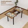 Puluomis Esstisch ausziehbar 110-149 cm mit Stauraum MDF Platte für 4-8 Personen (Esszimmertisch, Küchentisch, verlängerbarer Tisch) Bild 3