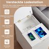 KOMFOTTEU Nachttisch, Nachtschrank Beistelltisch mit versteckter Ladestation & Tablett Bild 4