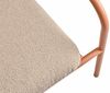 Gartensofa Bendt mit Kissen aus Teddy-Olefin Stoff und Aluminium, skandinavisch, peach beige, Outdoor Bild 3