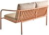 Gartensofa Bendt mit Kissen aus Teddy-Olefin Stoff und Aluminium, skandinavisch, peach beige, Outdoor Bild 2