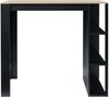 Bartisch Danderyd 120x60x106 cm mit 3 Ablagefächern Schwarz/Eicheoptik [en. casa] Bild 5