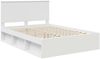 vidaXL Bettrahmen mit Kopfteil Weiß 140 x 200 cm Massives Kiefernholz 3411001 Bild 4