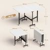 HOMCOM Klapptisch Mobiler Esstisch (Set, 1-St, 1 Tisch), Platzsparend, klappbar, mit Rollen Bild 3