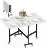 HOMCOM Klapptisch Mobiler Esstisch (Set, 1-St, 1 Tisch), Platzsparend, klappbar, mit Rollen Bild 2