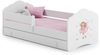 Kids Collective Kinderbett für Mädchen mit Matratze und Schublade & Lattenrost (70x140, 80x160 cm Jugendbett Einzelbett Komplettbett in weiß mit Prinzessin Motiv), Bett für Kinder Bett komplett Set Rausfallschutz Kinderbett 70x140 cm Bild 2