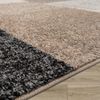 KADIMA DESIGN Teppich Geometrisches Blockmuster Wohnzimmer schmutzabweisend Teppich Kurzflor, Rechteckig, Höhe: 14 mm, Florhöhe: 10 mm, 100% Polypropylen, Rechteckig, 80x150cm, Braun Bild 4