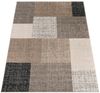 KADIMA DESIGN Teppich Geometrisches Blockmuster Wohnzimmer schmutzabweisend Teppich Kurzflor, Rechteckig, Höhe: 14 mm, Florhöhe: 10 mm, 100% Polypropylen, Rechteckig, 80x150cm, Braun Bild 2