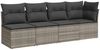 vidaXL 8-tlg. Garten-Sofagarnitur mit Kissen Grau Poly Rattan 3267440 Bild 3