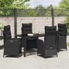 vidaXL Garten Essgruppe mit Kissen 5 pcs Schwarz Poly-Rattan 3380487 Bild 4