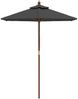 vidaXL Sonnenschirm mit Holzmast Anthrazit 196x231 cm 363161 Bild 3