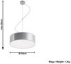 Pendelleuchte, Grau, PVC, H 80 cm Bild 2