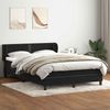 vidaXL Boxspringbett mit Matratze Schwarz 160x210 cm Samt 3317447 Bild 1
